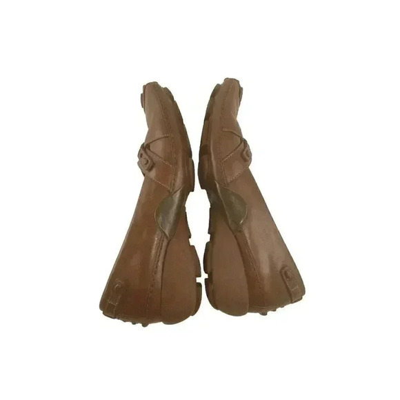 Privo Brown Leather Shoes Loafers Square Toe Slip On Womens Size 9.5M - Picture 9 of 11